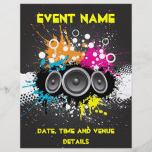 Grunge party flyer
