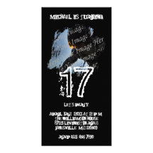 Grunge Photo Birthday Invitations Picture Card