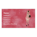 Grunge Pink Zebra Business Card/Tags