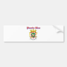 Grunge Puerto Rico coat of arms designs Bumper Sticker