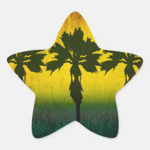 Grunge Rainbow Palm trees Stickers