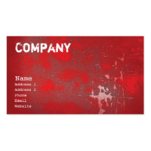 Grunge Red Business Card