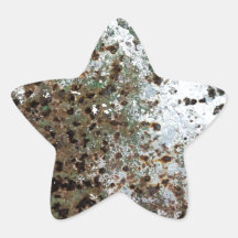 Grunge Rust Textured Background 1 Star Stickers