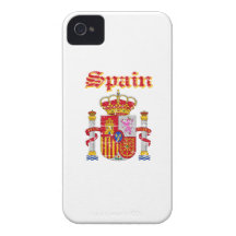 Grunge Spain coat of arms designs iPhone 4 Case-Mate Case