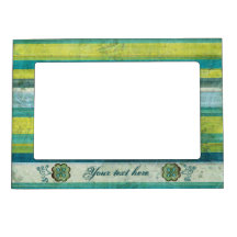 Grunge Stripe Photo Frame Magnet