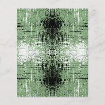 Grunge Style Green Abstract. Full Color Flyer