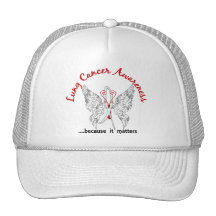 Grunge Tattoo Butterfly 6.1 Lung Cancer Hats