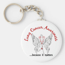 Grunge Tattoo Butterfly 6.1 Lung Cancer Key Chains