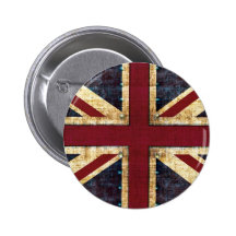 Grunge Union Jack - classic Pin