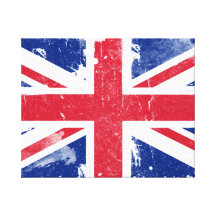 Grunge Union Jack flag canvas print