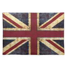 Grunge union jack placemat