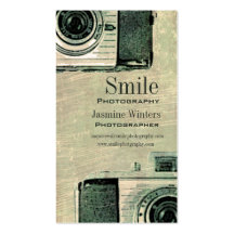 Grunge Vintage Camera Business Card