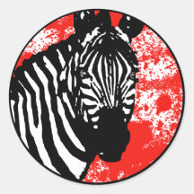 grunge zebra. stickers