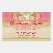 Grungy Art Abstact w/ Logo Business Stickers