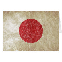 Grungy Flag of Japan Cards