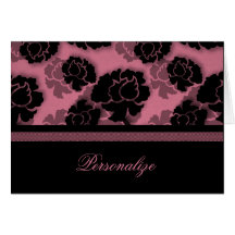 Grungy Floral Decadence Customisable Card, Pink