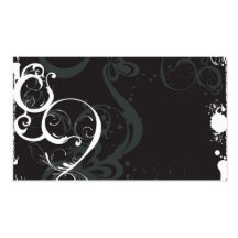 Grungy Profile Card Business Cards