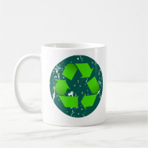 grungy recycle coffee mug