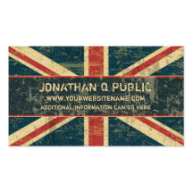 Grungy Union Jack Business Cards