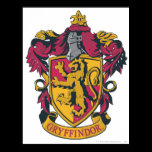 Gryffindor crest red and gold posters