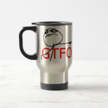 GTFO Get Out Guy Rage Face Comic Meme Coffee Mug