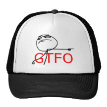 GTFO Get Out Guy Rage Face Comic Meme Mesh Hats