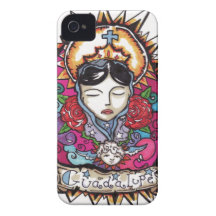 Guadalupe with angel iPhone 4 cover