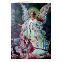GUARDIAN ANGEL c. 1900 Greeting Cards