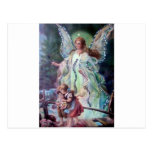 GUARDIAN ANGEL c. 1900 Postcard
