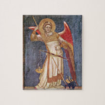 Guariento-Archangel Michael weighing a soul puzzle