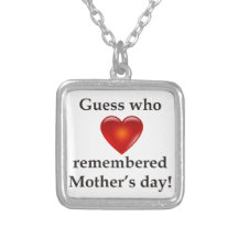 Guess who remembered mothers day custom necklace