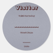 Guest, Visitor: Conference, Exhibition, Promotion Round Sticker