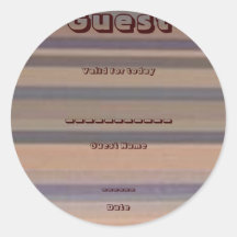 Guest, Visitor: Conference, Exhibition, Promotion Round Sticker