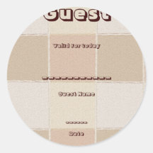 Guest, Visitor: Conference, Exhibition, Promotion Stickers