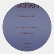 Guest, Visitor: Conference, Exhibition, Promotion Round Sticker