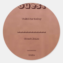 Guest, Visitor: Conference, Exhibition, Promotion Round Stickers