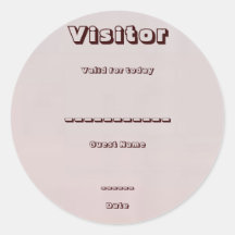 Guest, Visitor: Conference, Exhibition, Promotion Round Stickers