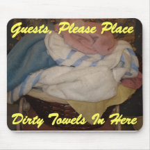 guests towels here mouse pad