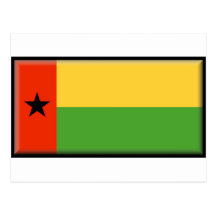 Guinea-Bissau Flag Postcard