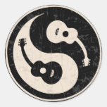 guit-yang1-blk-tan-T Stickers