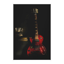 guitar and amplifier big canvas wall art canvas print