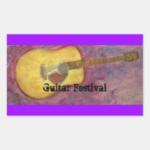 Guitar Festival Rectangle Sticker