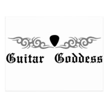 Guitar Goddess Tribal Postcards