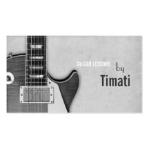 Guitar Lessons, Music , Instruments Instructor Business Card Templates