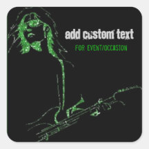 Guitar Player Singer Live Band Stickers