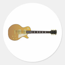 Guitar Round Sticker