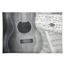 Guitar & Sheet Music Placemat