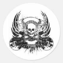 Guitar Skull Stickers