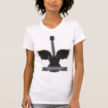 Guitar Wings Ladies Raglan T-shirt