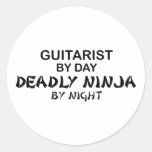 Guitarist Deadly Ninja by Night Stickers